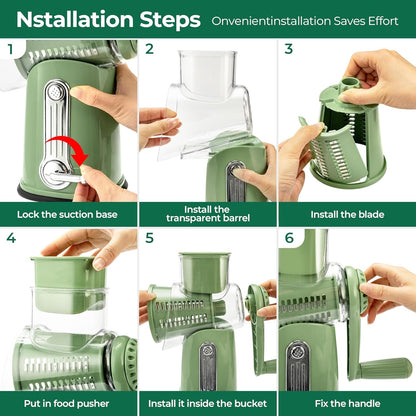 Professional 5-in-1 Rotary Grinder & Vegetable Slicer