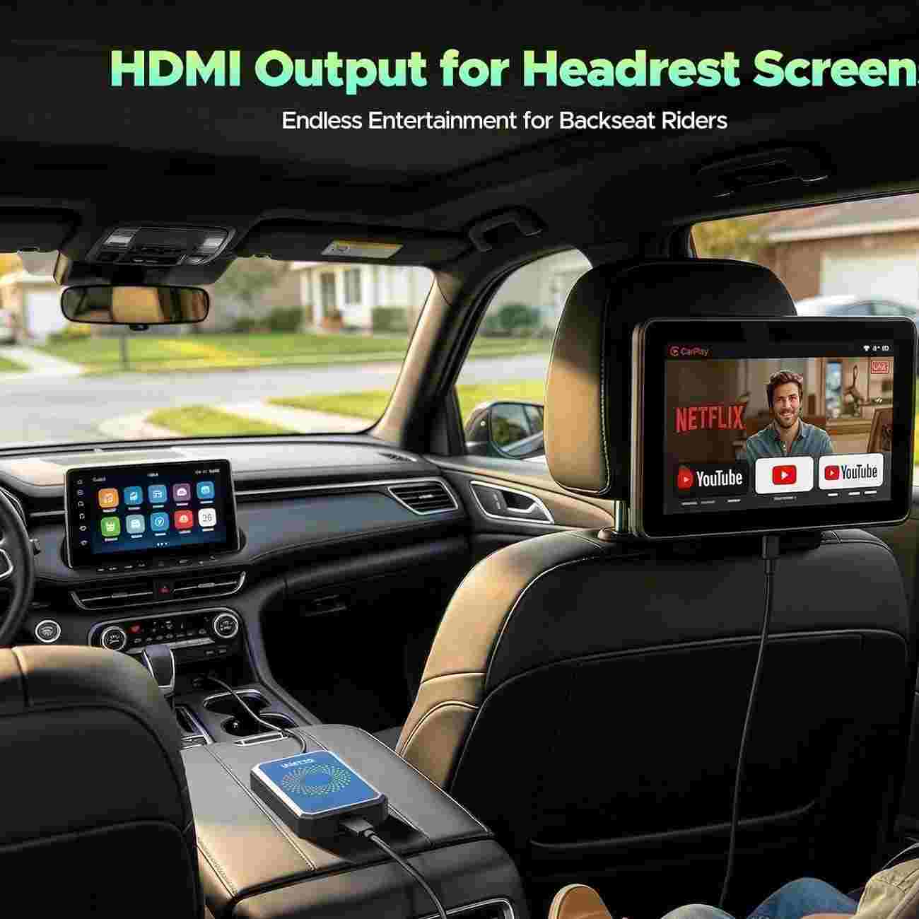 Upgrade Your Drive: 3-in-1 Wireless CarPlay Adapter with Built-in Video Streaming Apps