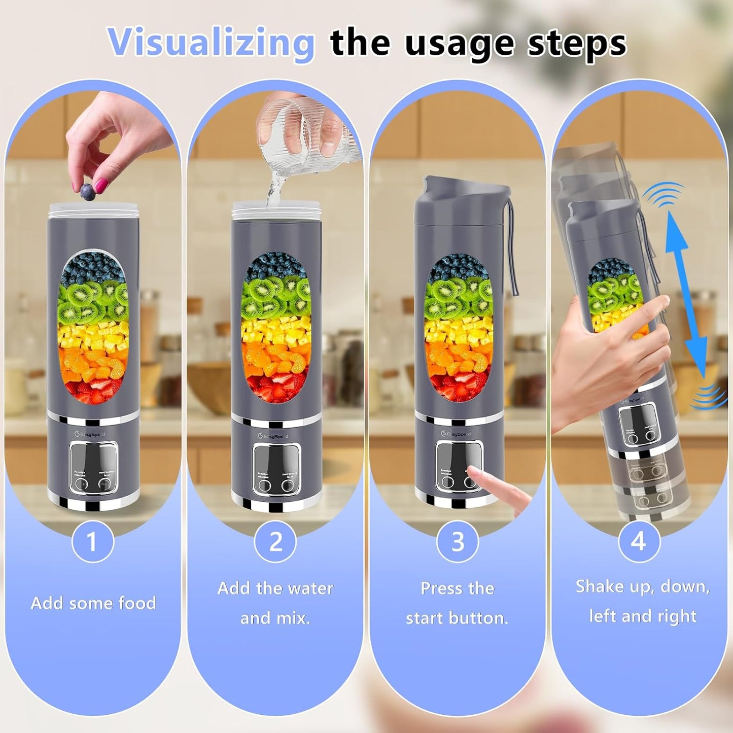 Fresh Smoothies Anywhere: Ultra-Powerful Portable Blender