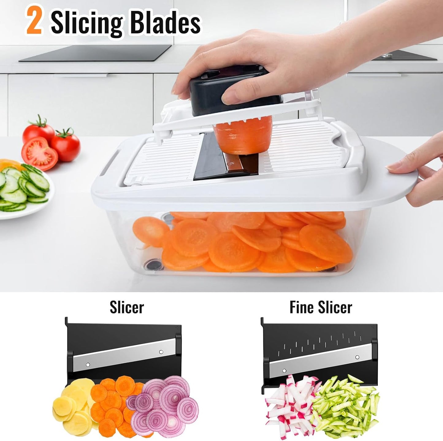 Upgraded version - 15 Blade All-in-1 Master Your Kitchen Prep in Seconds