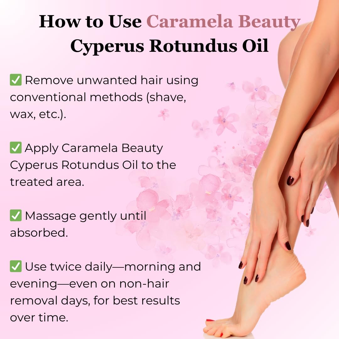 Cyperus Rotundus Hair Reduction Oil – Post-Shaving Skin Smoothing Botanical Formula