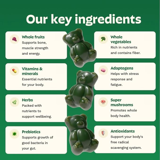 Greens Gummies (Low-Sugar): Get 60+ Superfoods & Nutrients in One Shockingly Delicious Daily Bite