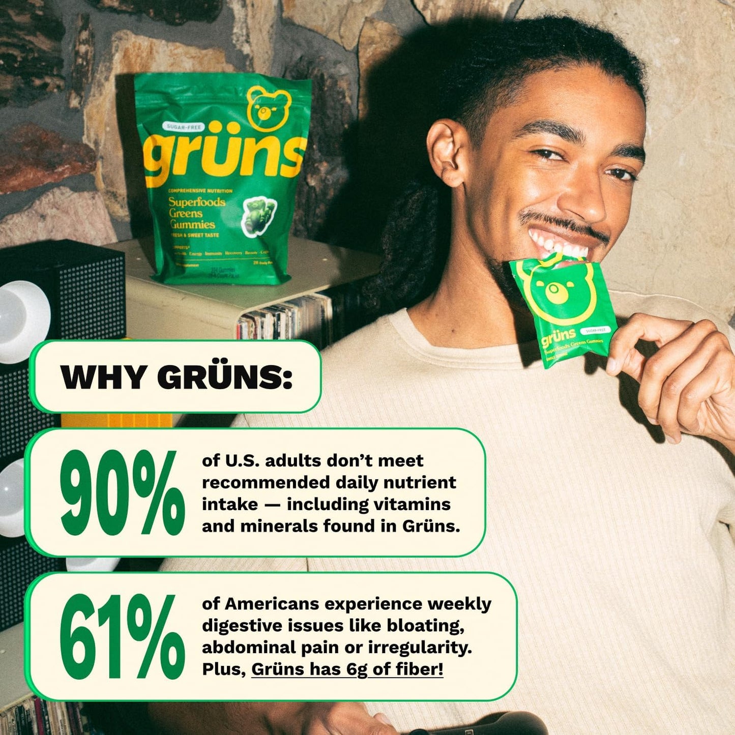Greens Gummies (Low-Sugar): Get 60+ Superfoods & Nutrients in One Shockingly Delicious Daily Bite