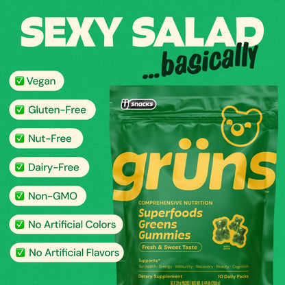 Greens Gummies (Low-Sugar): Get 60+ Superfoods & Nutrients in One Shockingly Delicious Daily Bite